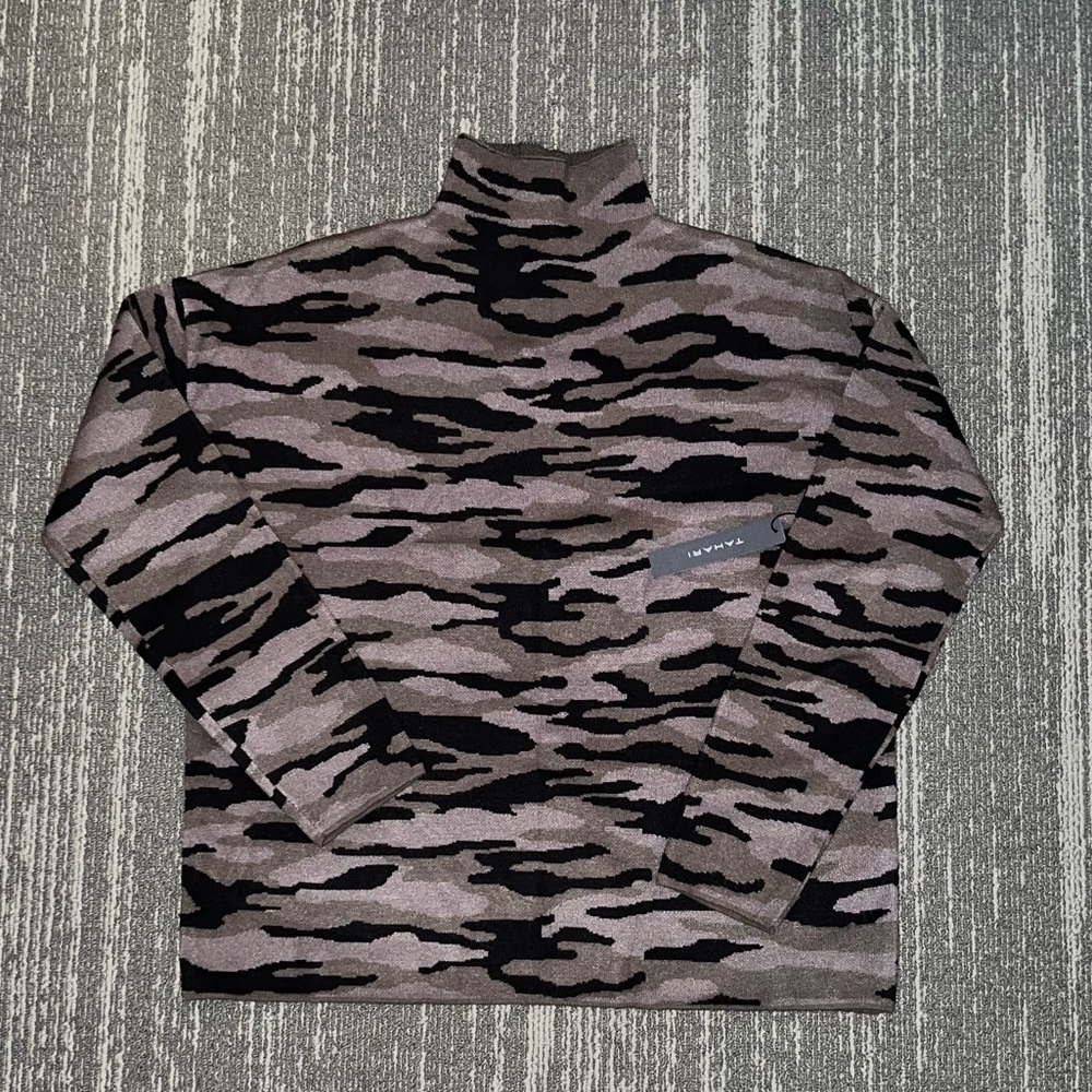 Tahari sweater. Size large. Camo print. NEVER WORN, tags still on.